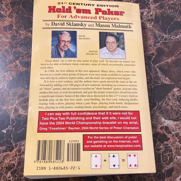 Hold 'em Poker: For Advanced Players 21st Century Edition - Picture 2 of 12